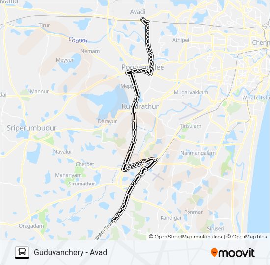 206 bus Line Map