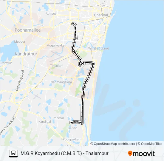 570T Bus Line Map
