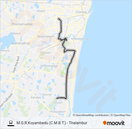 570T Bus Line Map