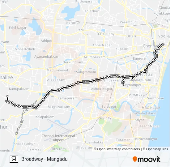 26B Bus Line Map