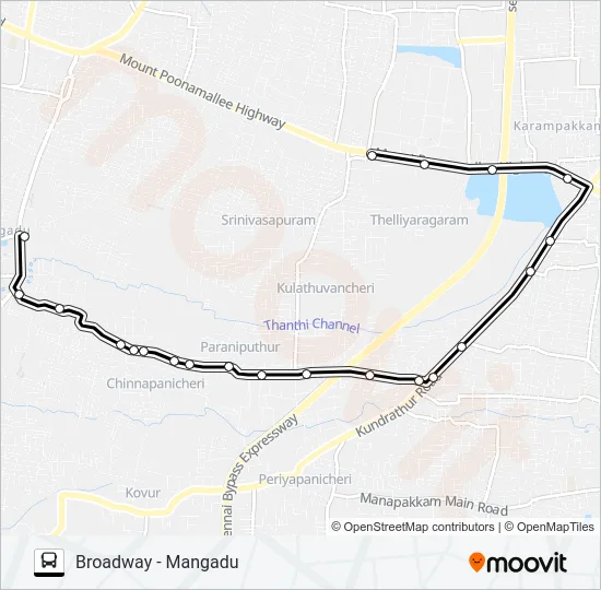 26B Bus Line Map