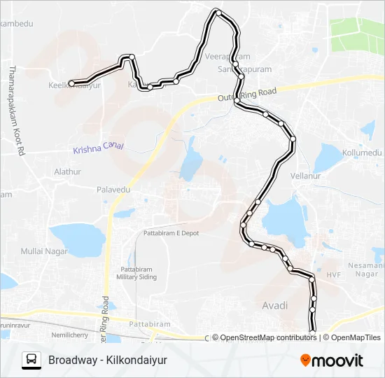 120KET Bus Line Map