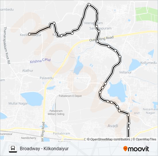 120KET Bus Line Map