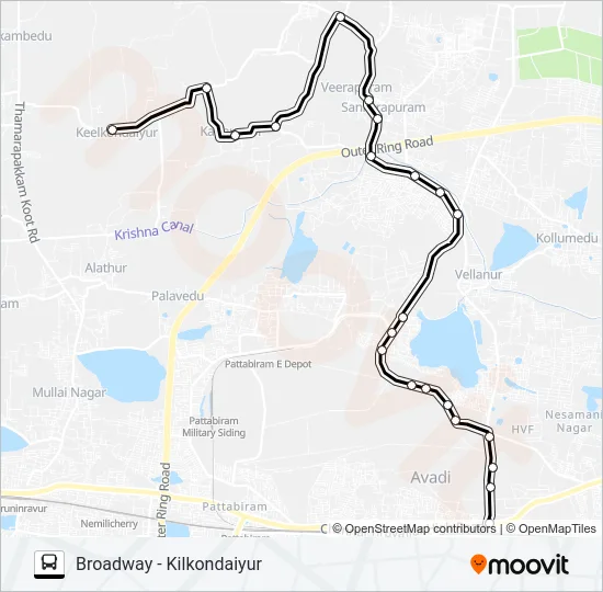 120KET Bus Line Map