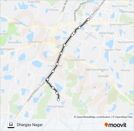 118T Bus Line Map