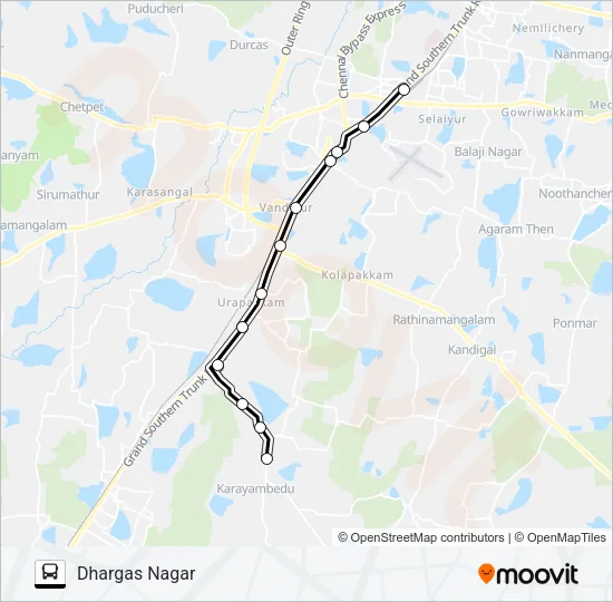 118T Bus Line Map