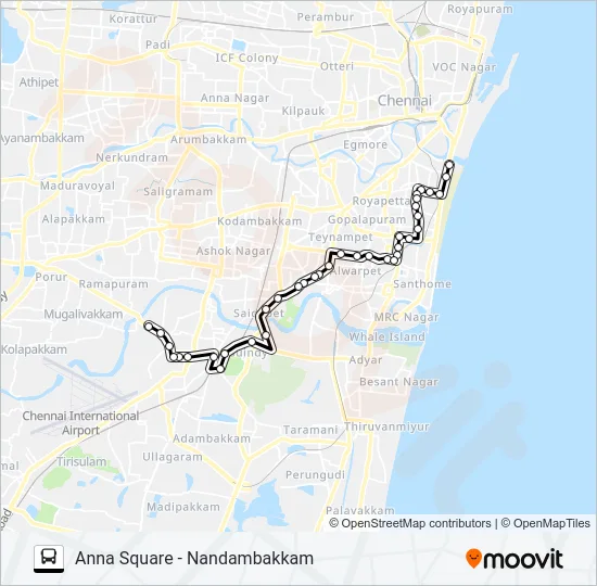 A45B Bus Line Map