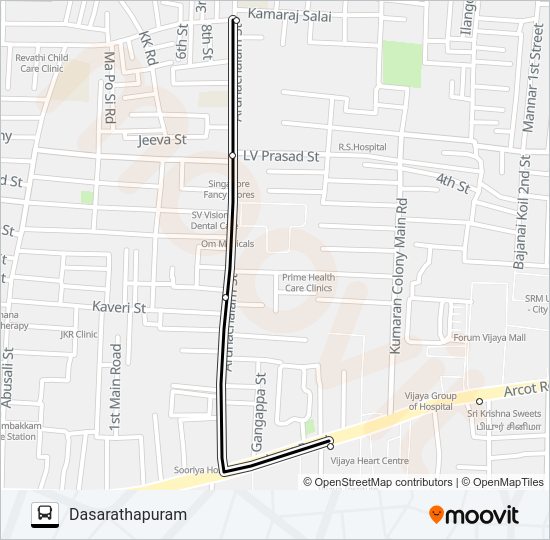 37CT Bus Line Map