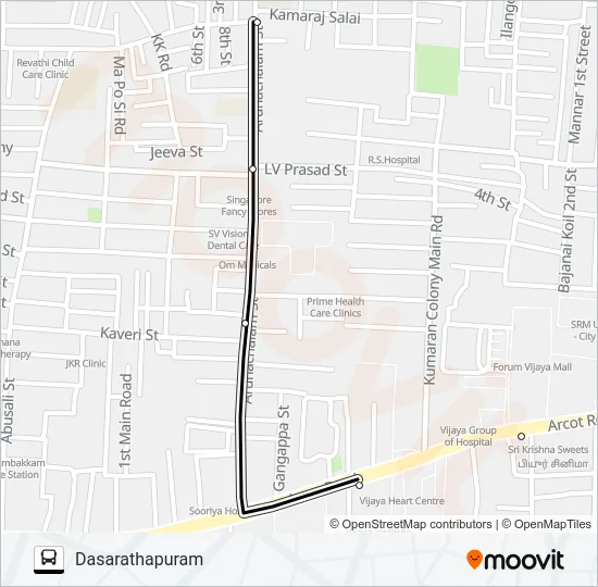 37CT Bus Line Map