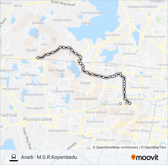 70ACT bus Line Map