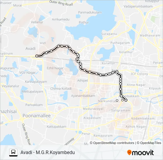 70ACT Bus Line Map
