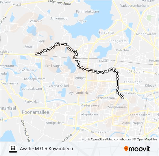 70ACT Bus Line Map