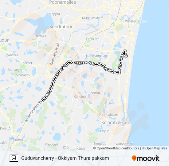 95G bus Line Map