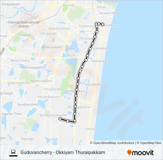 95G Bus Line Map