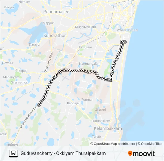 95G Bus Line Map
