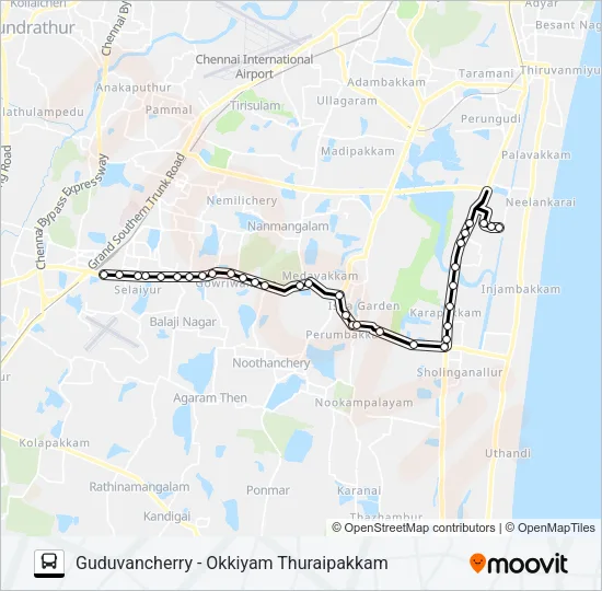 95G Bus Line Map