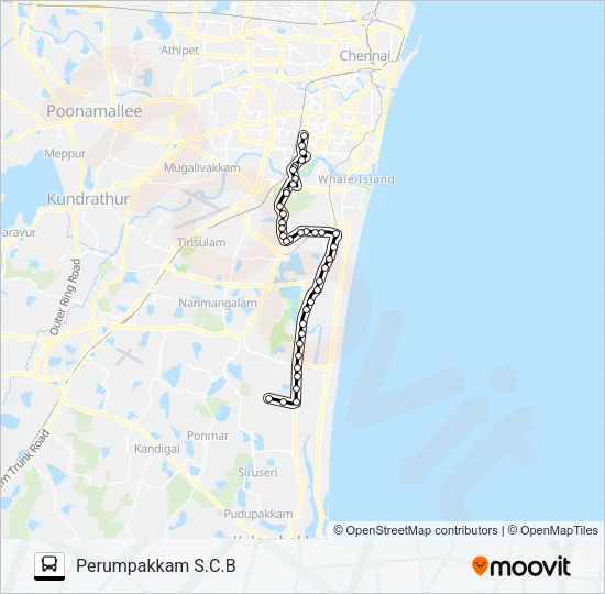 119T Bus Line Map