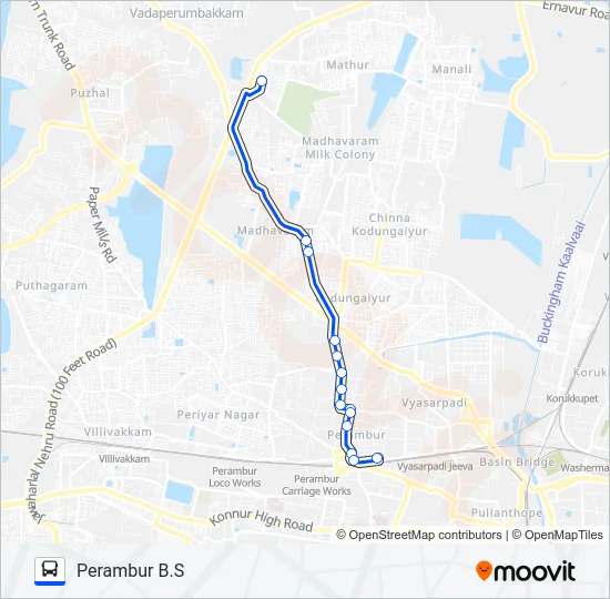 S64 Bus Line Map