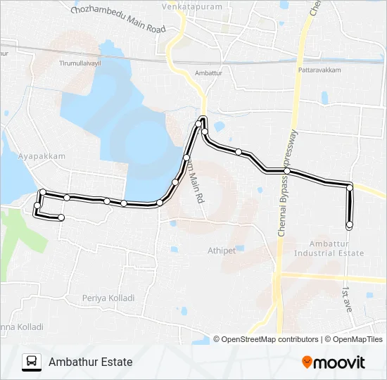73C Bus Line Map