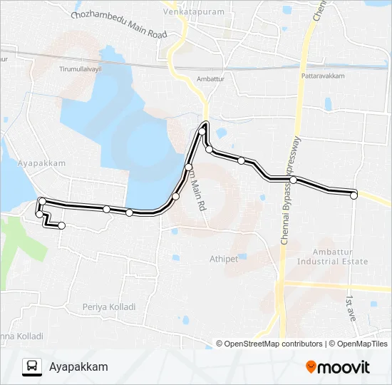 73C Bus Line Map