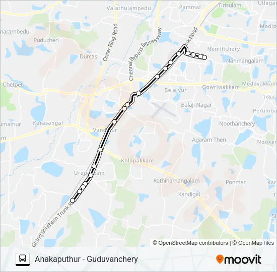 66G Bus Line Map