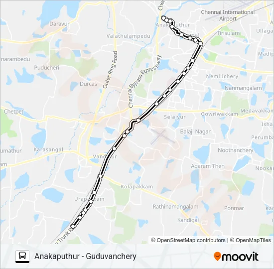 66G Bus Line Map