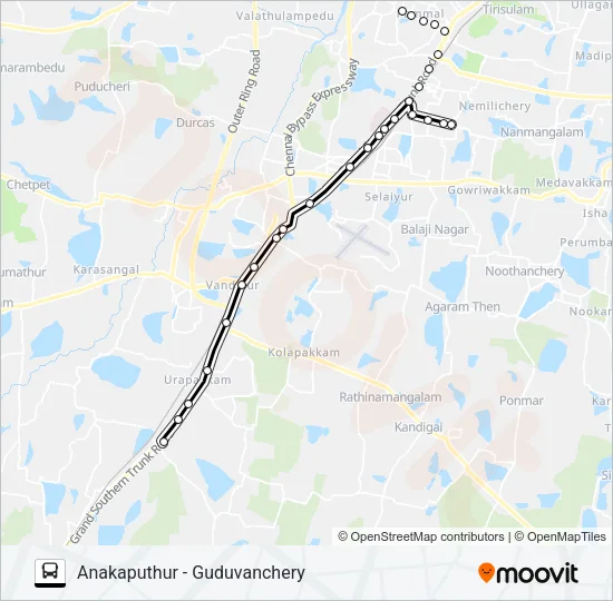 66G Bus Line Map