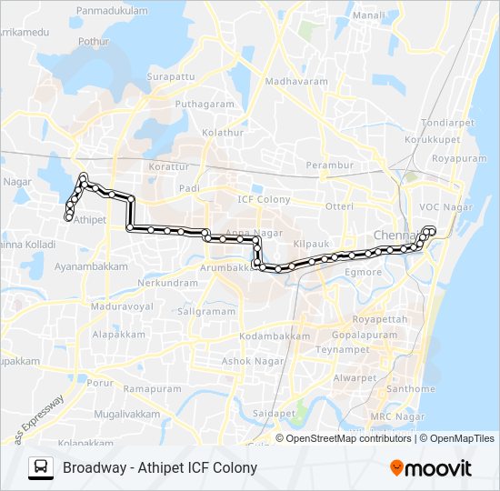 7MET Bus Line Map