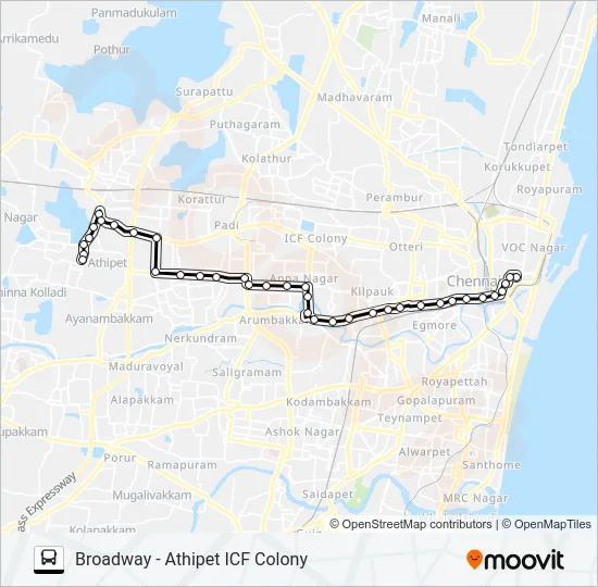 7MET Bus Line Map