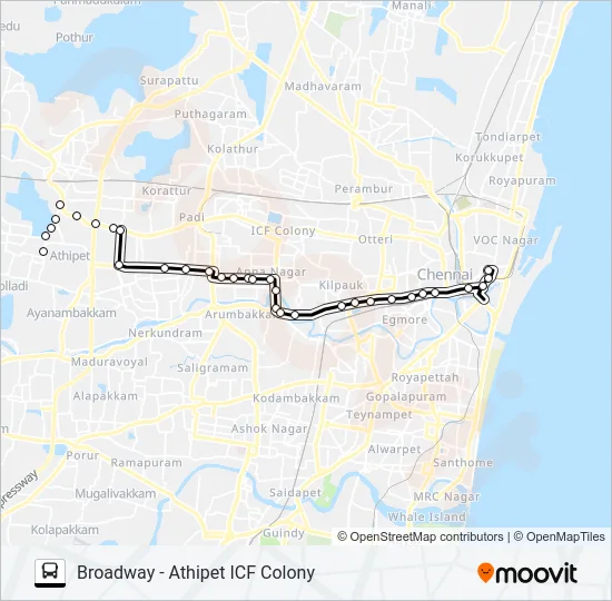 7MET Bus Line Map