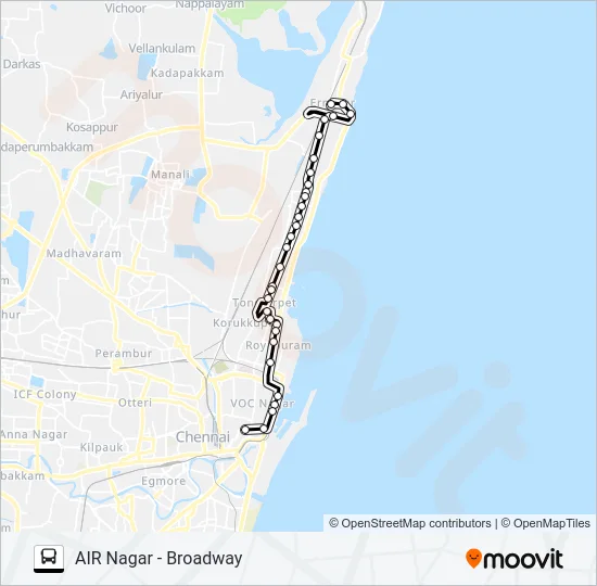 C56CET Bus Line Map