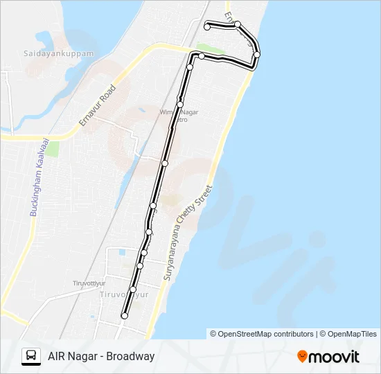 C56CET Bus Line Map