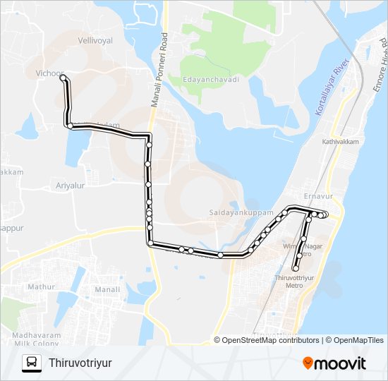 36M bus Line Map