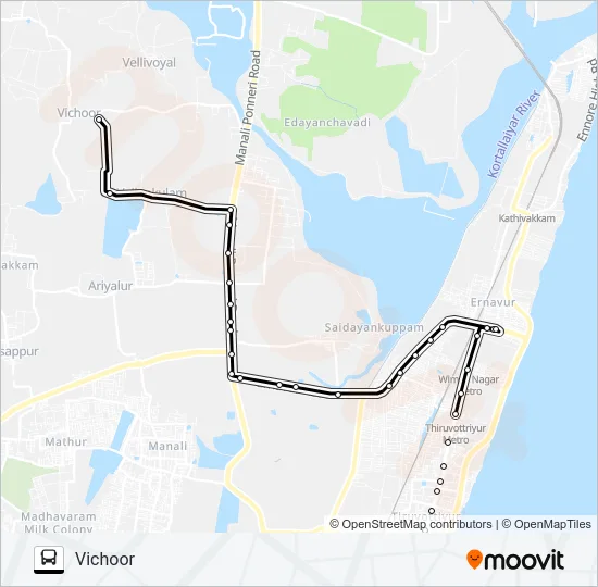 36M Bus Line Map