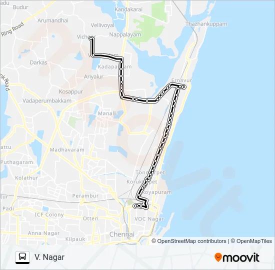 36M Bus Line Map