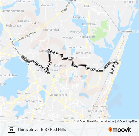 36K Bus Line Map