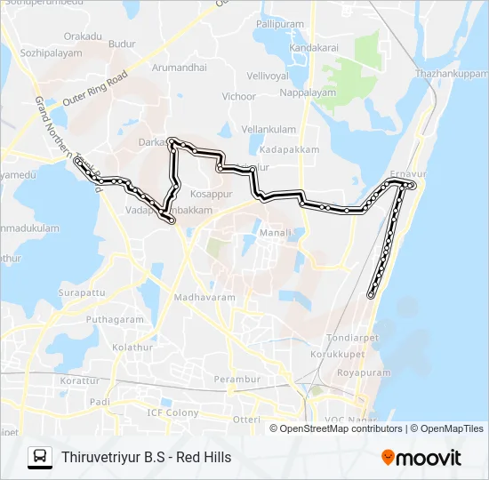36K Bus Line Map