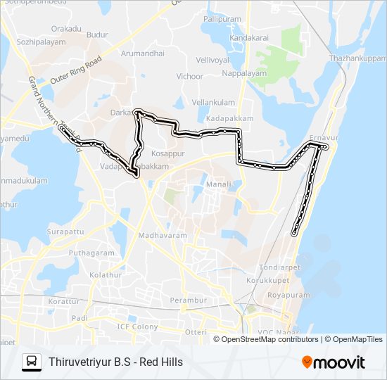 36k Route Schedules, Stops & Maps Redhills (Updated)