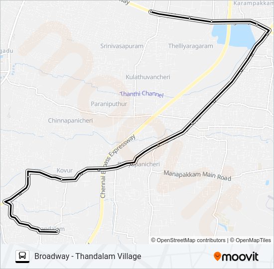 88KCT Bus Line Map