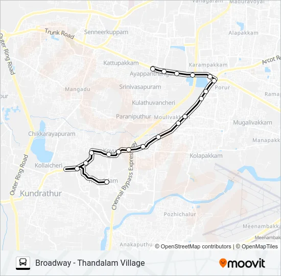 88KCT Bus Line Map