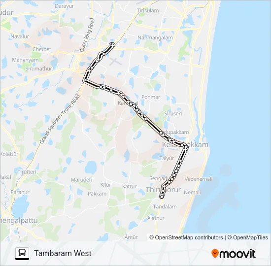 515B Bus Line Map