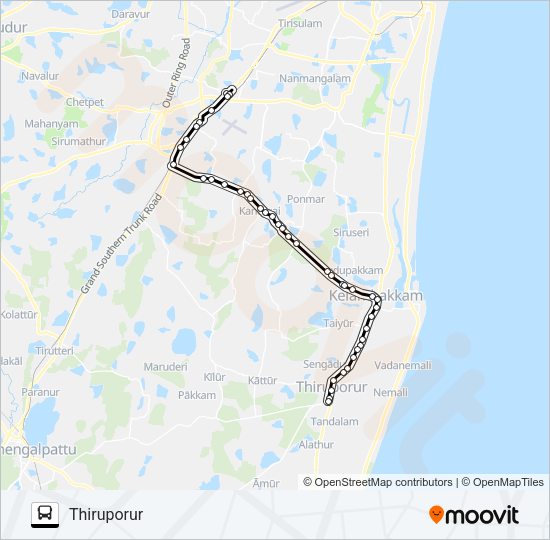 515B bus Line Map