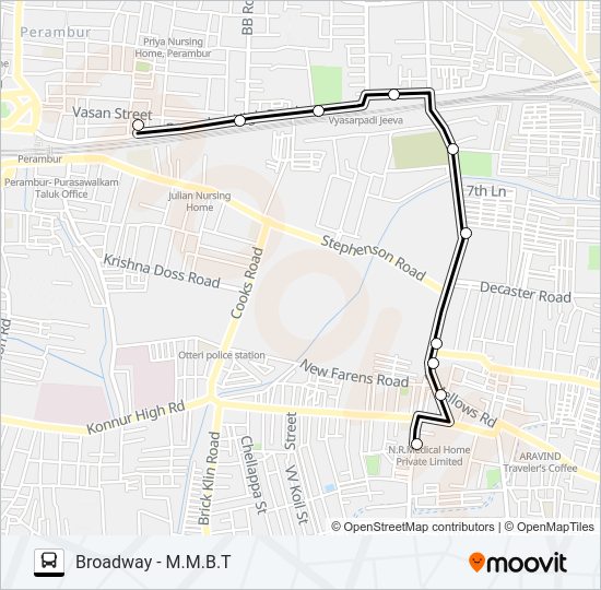 42M bus Line Map