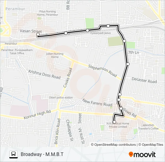 42M Bus Line Map