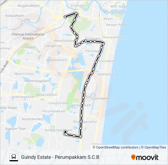 119G Bus Line Map