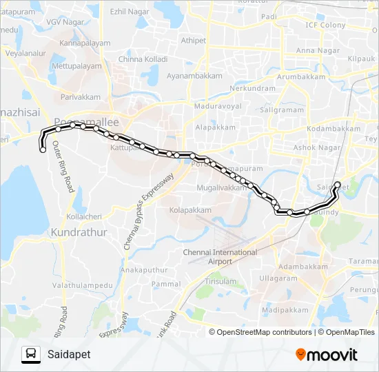54FET Bus Line Map