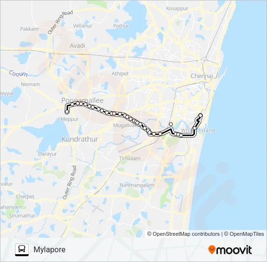 54FET Bus Line Map