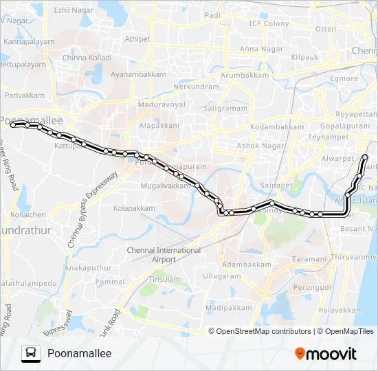 54FET Bus Line Map