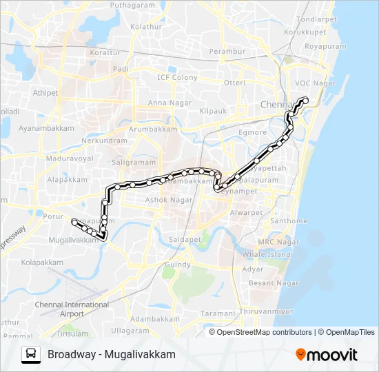 26R Bus Line Map