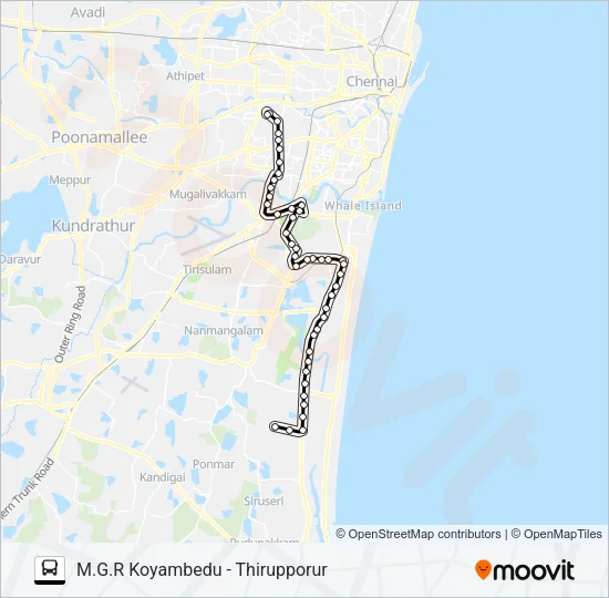 570ET Bus Line Map